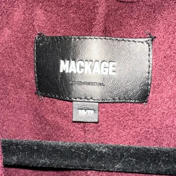 MACKAGE Mai Coat in Wine XS - Picture 6 of 9